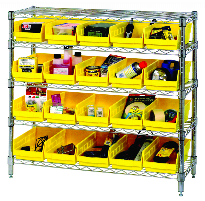 Shelving with Bins