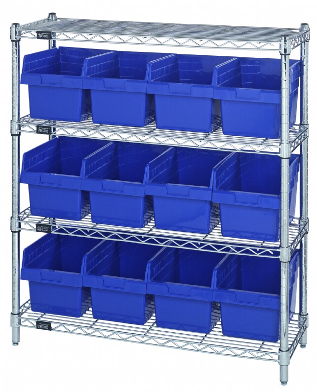 Shelving with Bins